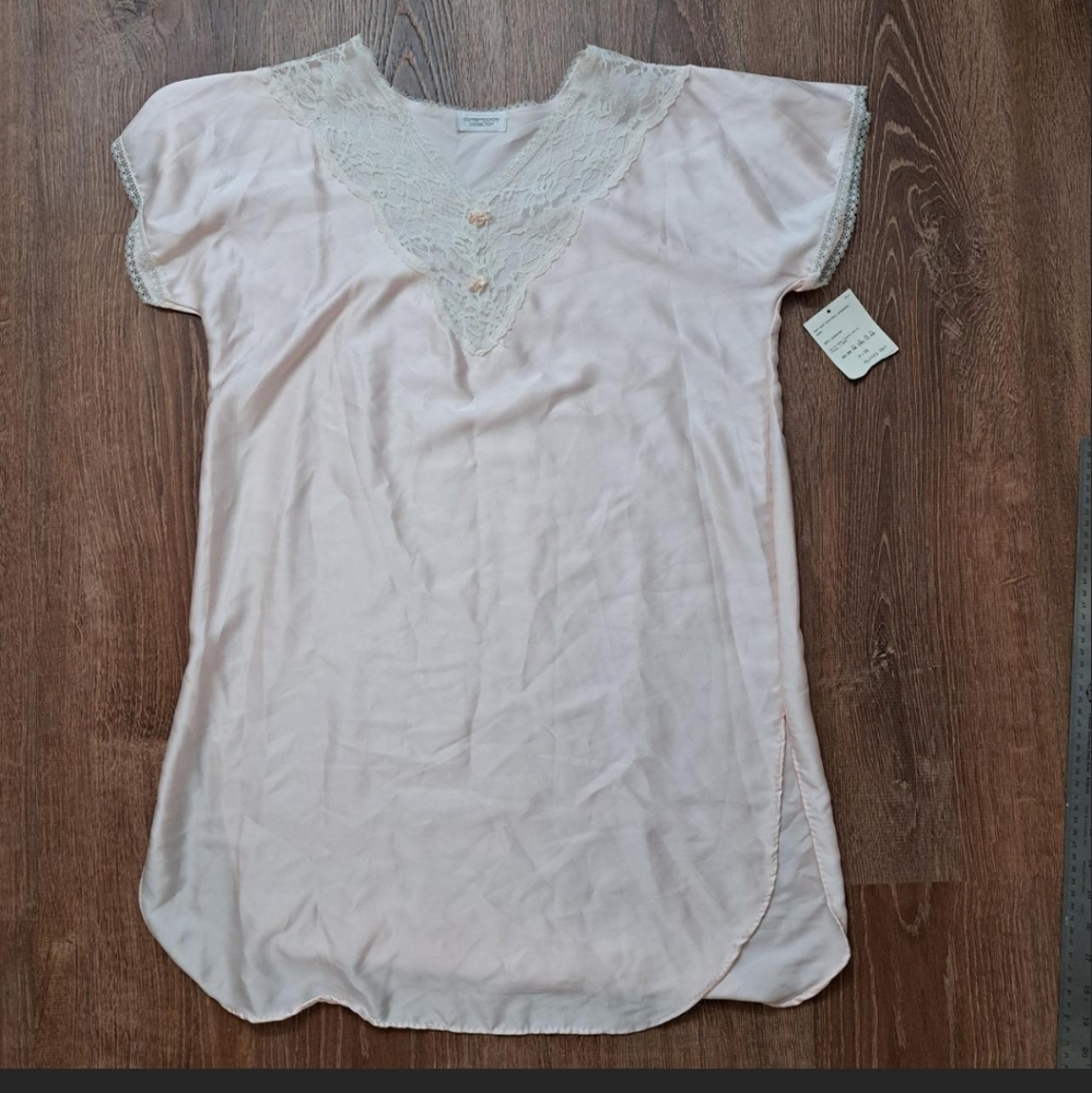 Nwt Vintage Pink Satin Nightgown